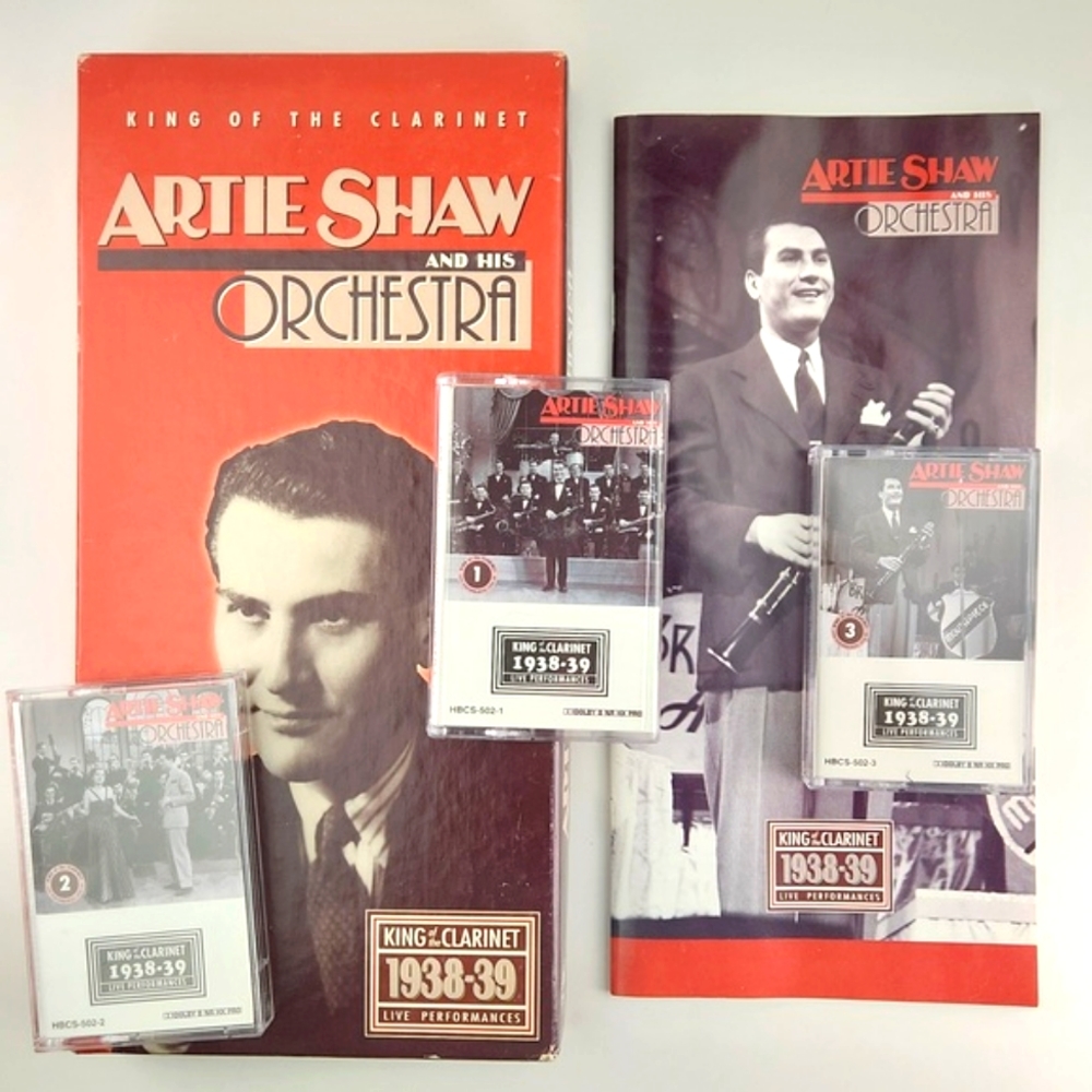 Artie Shaw, King of the clarinet 1938-39 3 cassette set mint condition Box set